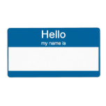 Name tag Labels