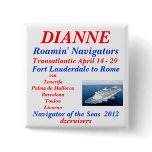 name tag navigator white pinback button