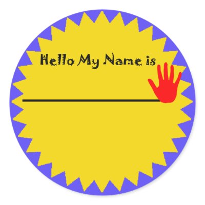Name Tag Stickers by IArtist40