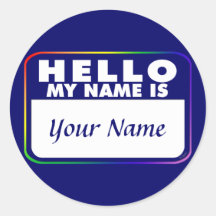 Name Tag Template Sticker