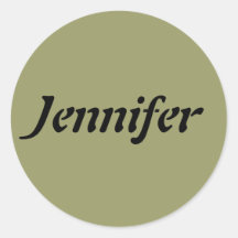 Name Template Round Stickers