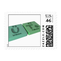 name-Ute-U-Te-Uranium-Tellurium Stamp