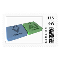 name-Val-V-Al-Vanadium-Aluminium Postage Stamps
