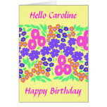 Named Birthday Card,Flowers.
