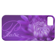 "named" chrysanthemum purple iphone 5 case