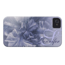 "named" iris floral blue art iphone4S barely case Iphone 4 Case