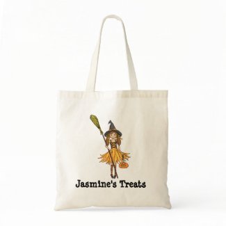Named Treats girls Halloween bag
