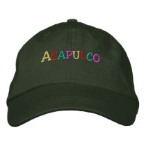 Namedrop Nation_Acapulco multi-colored embroidered hats by FUNauticals Namedrop Nation_Acapulco multi-colored embroidered hats