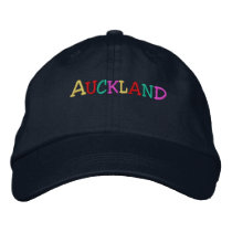Namedrop Nation_Auckland multi-colored embroidered hats by FUNauticals Namedrop Nation_Auckland multi-colored embroidered hats