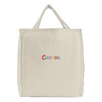 Namedrop Nation_Canada multi-colored embroidered bags by FUNauticals Namedrop Nation_Canada multi-colored embroidered bags