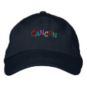Namedrop Nation_Cancun multi-colored embroidered hats by FUNauticals Namedrop Nation_Cancun multi-colored embroidered hats