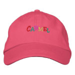 Namedrop Nation_Carmel multi-colored embroideredhat