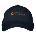 Namedrop Nation_Catalina multi-colored embroidered hats by FUNauticals Namedrop Nation_Catalina multi-colored embroidered hats