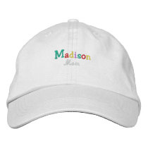 Namedrop Nation_Madison Mom Multi-colored embroidered hats