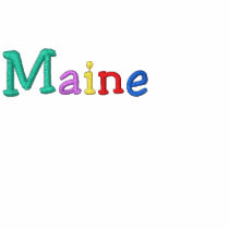 Namedrop Nation_Maine multi-colored embroidered shirts by FUNauticals Namedrop Nation_Maine multi-colored embroidered shirts