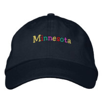 Namedrop Nation_Minnesota multi-colored embroidered hats by FUNauticals Namedrop Nation_Minnesota multi-colored embroidered hats