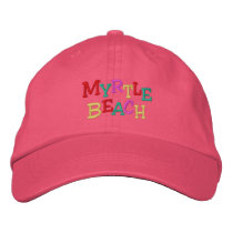 Namedrop Nation_Myrtle Beach multicolored embroidered hats by FUNauticals Namedrop Nation_Myrtle Beach multicolored embroidered hats