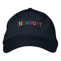 Namedrop Nation_Newport multi-colored embroidered hats by FUNauticals Namedrop Nation_Newport multi-colored embroidered hats
