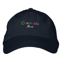Namedrop Nation_Oceanside Mom Multi-colored embroidered hats by FUNauticals Namedrop Nation_Oceanside Mom Multi-colored embroidered hats
