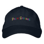 namedrop Nation_Palm Springs multicolored embroideredhat