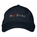 namedrop Nation_Palm Springs multicolored embroidered hats by FUNauticals namedrop Nation_Palm Springs multicolored embroidered hats