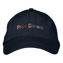 namedrop Nation_Palm Springs multicolored embroidered hats
