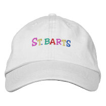 Namedrop Nation_St. Barts multi-colored Embroidered Baseball Caps