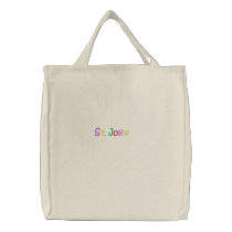 Namedrop Nation_St. John multi-colored embroidered bags by FUNauticals Namedrop Nation_St. John multi-colored embroidered bags