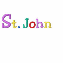 Namedrop Nation_St. John multi-colored embroidered shirts by FUNauticals Namedrop Nation_St. John multi-colored embroidered shirts