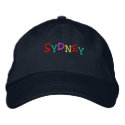 Namedrop Nation_Sydney multi-colored embroidered hats by FUNauticals Namedrop Nation_Sydney multi-colored embroidered hats