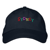 Namedrop Nation_Sydney multi-colored embroidered hats by FUNauticals Namedrop Nation_Sydney multi-colored embroidered hats