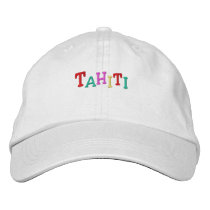 Namedrop Nation_Tahiti multi-colored embroidered hats