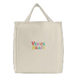 Namedrop Nation_Venice Beach Multi-colored Embroidered Tote Bag