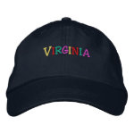 Namedrop Nation_Virginia multi-colored embroideredhat