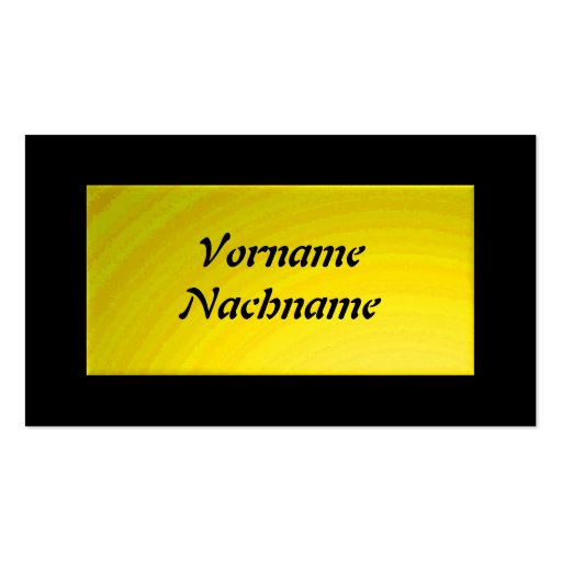 Nameplate yellow business card templates (front side)