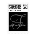 Names and Initial F Monogram Stamp Black and Grey