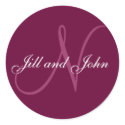 Names and Initial Monogram N Sticker