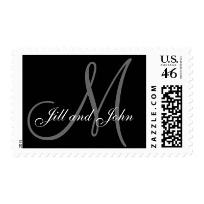 Names and Initial Monogram Stamp Black and Grey by monogramgallery