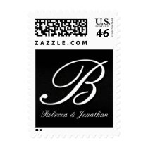 Names and Initial monogram+stamps Postage A