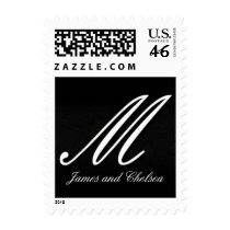 Names and Initial monogram+stamps Postage M