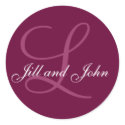 Names and Initial Monogram Sticker Letter L