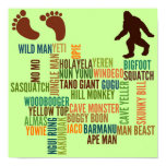 Names For Bigfoot Poster