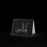 Names Initial Monogram Cards Weddings Black