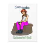 Names&amp;Meanings - Samantha Postcards