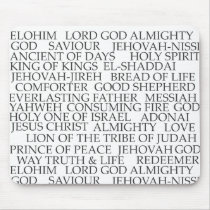 NAMES OF GOD MOUSE PADS