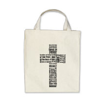 Names of Jesus Cross Canvas Bags