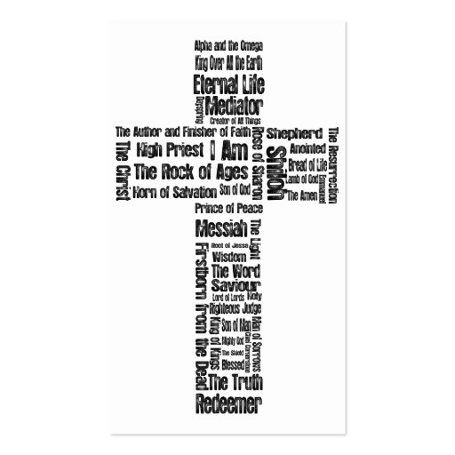 Names of Jesus/ Eph 2: 1-10 Gospel tract Business Cards (front side)