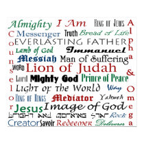 Names of Jesus posters