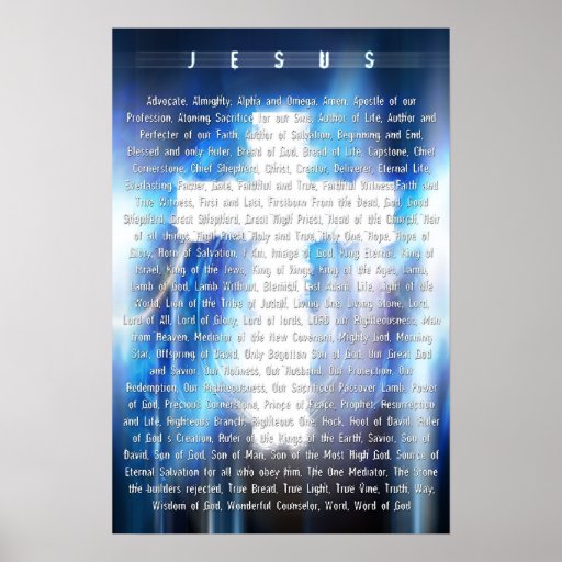 Names of the Lamb Poster