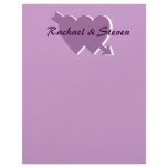 Names On Paper Hearts With Arrow Stationery letterhead